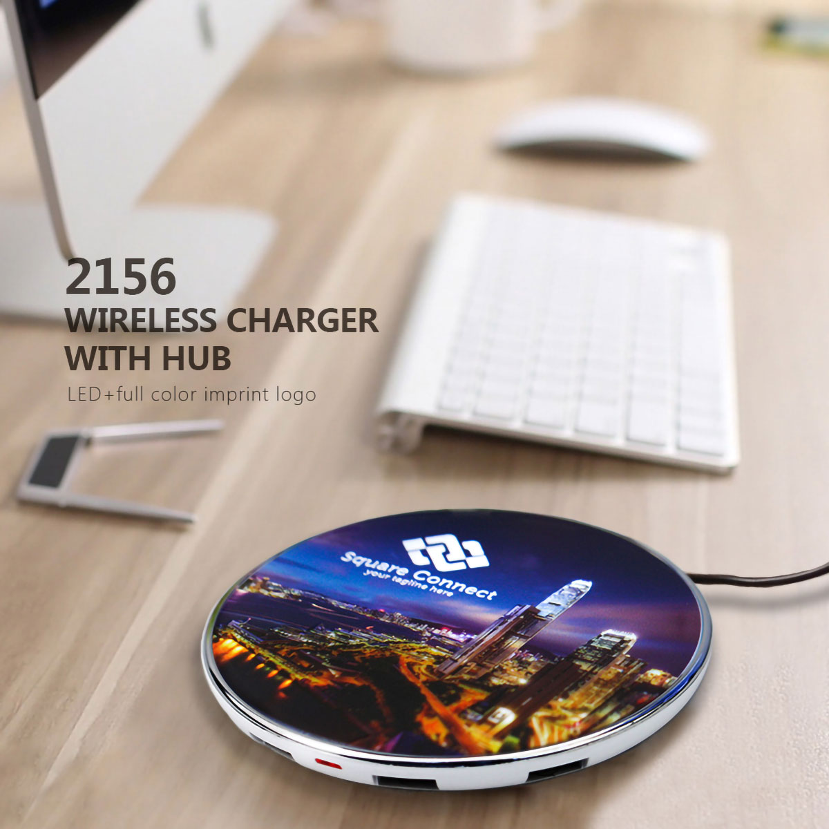 2156 Wireless Charger-Hot item with LED logo